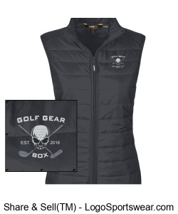 Goth Gear Box Ladies Carbon Puffer Vest Design Zoom